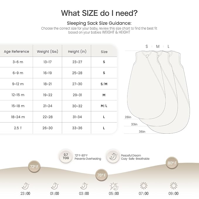 lulumoon Sleep Sack Muslin for Baby: Cotton Wearable Blanket for 9-15 Months - Image 6