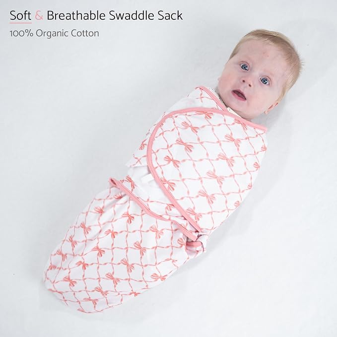 LollyBanks Baby Swaddles 100% Organic Cotton, 3-6 Months Baby Girl Swaddles - Image 3