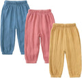 MYGBCPJS Baby Boys Girls Cotton Linen Trousers Kids Casual Ankle Pants Loose by MYGBCPJS