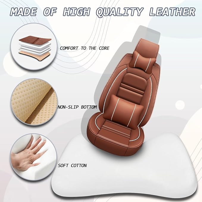 Car Seat Covers for Toyota Tacoma 2007-2025 | 5-Seats Seat Covers, Waterproof - Image 4