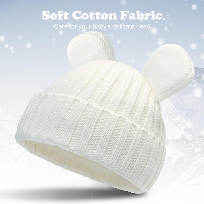 Toddler Boy Winter Beanie Baby Knit Hat Warm Girl Beanies Newborn Cute Hats - Image 2