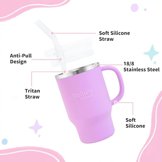 Bella's Friends Handy Mini Tumbler – Adorable 9 oz Toddler Sippy Cup, Stainless - Image 4