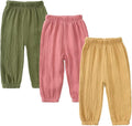 MYGBCPJS Baby Boys Girls Cotton Linen Trousers Kids Casual Ankle Pants Loose by MYGBCPJS