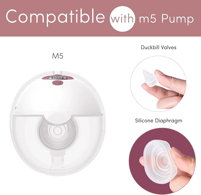 12 Pack Replacement Parts for Momcozy M5 Breast Pump, Replace to Mom Cozy M5 - Image 2