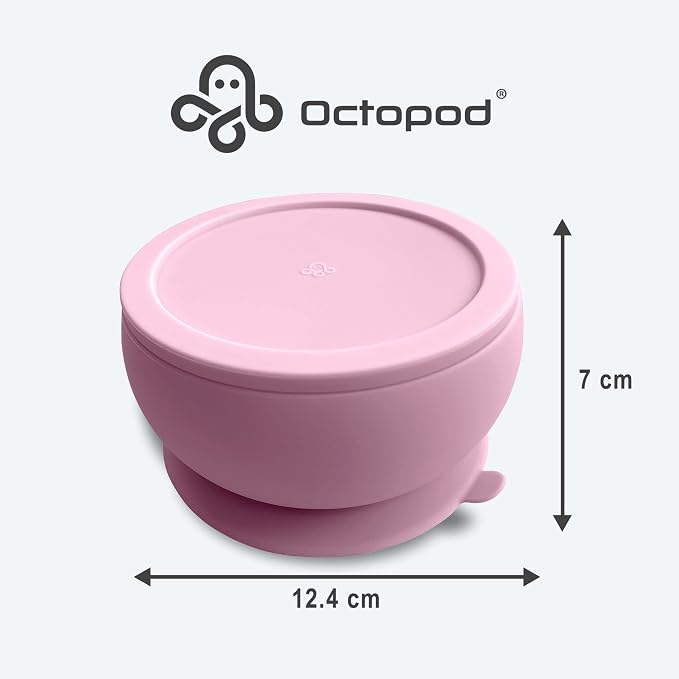 Octopod Silicone Baby Suction Bowl W/Lid - Image 3