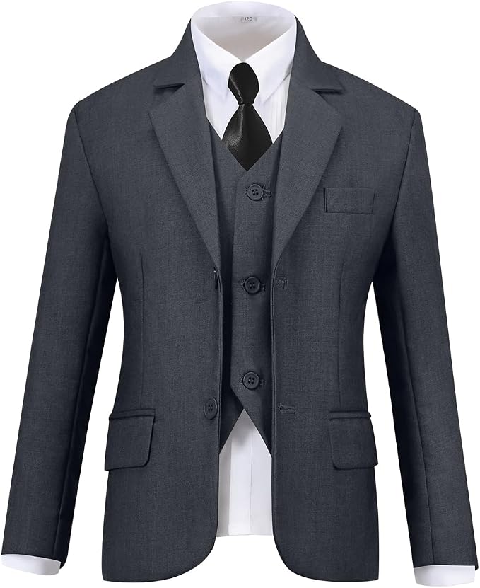 Visaccy Boys Suits Slim Fit Dress Clothes Ring Bearer Outfit - Image 3