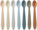 PandaEar 7 Pack Silicone Baby Feeding Spoons, First Stage Training Spoon Infant by PandaEar