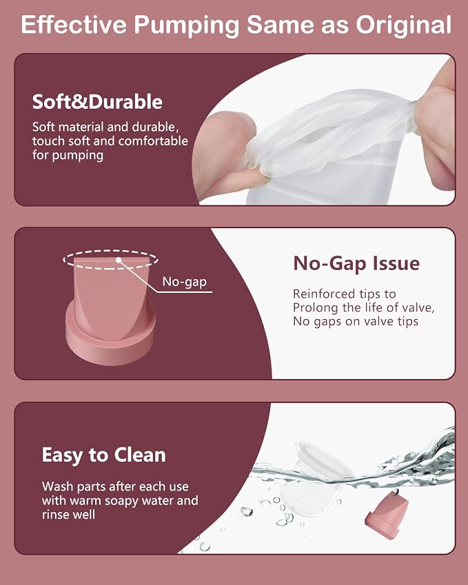 12PC M6 Breast Pump Replacement Accessories, Including 8pcs Duckbill Valve and - Image 4