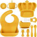 Silicone Baby Feeding Set 10 Pcs Baby Led Weaning Supplies Suction Bowl Divided by BXLL