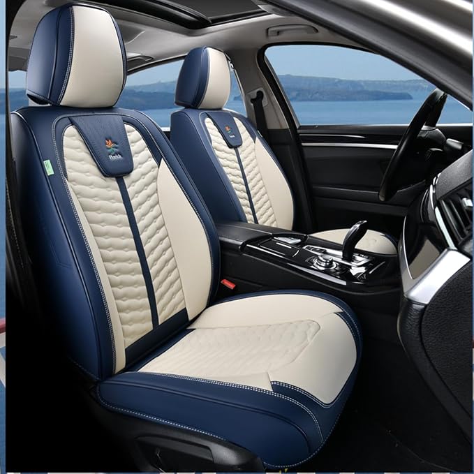 FLORICH Seat Covers for Cars, Seat Covers Full Set 5 Seats, Waterproof Leather - Image 2