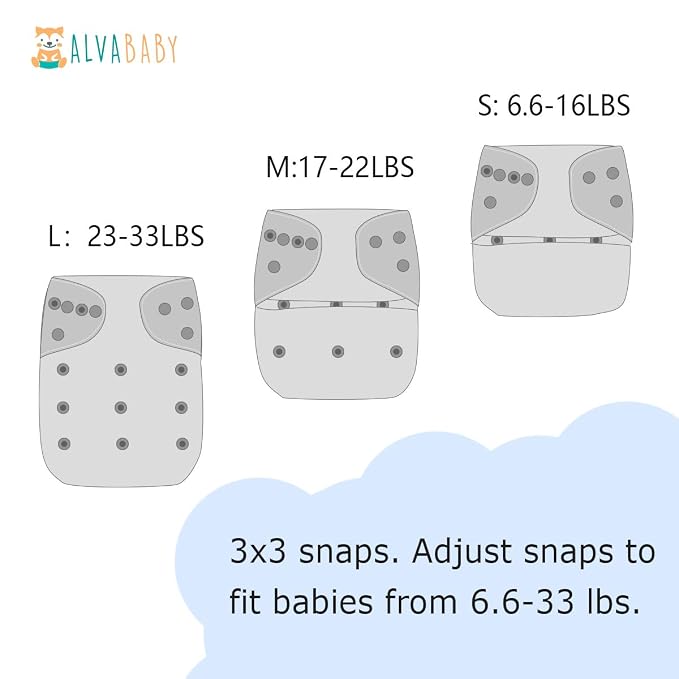 ALVABABY 6 Pack Cloth Diaper - Image 4