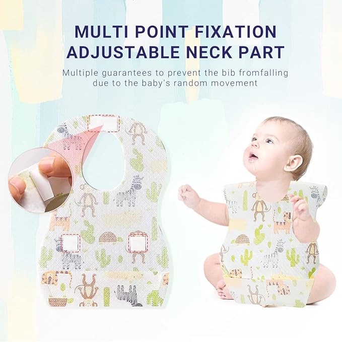 30/60pcs Baby Disposable Bibs-Individually Packaged, Leak Proof and Convenient - Image 5