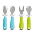 Munchkin® Raise™ Toddler Fork and Spoon Utensil Set, Rest Keeps Tip Off Table by Munchkin