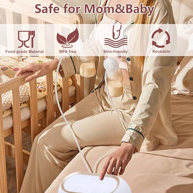 Full Breast Pump Parts with 27mm Oval Soft Rim Flanges and Wide-Mouth Base - Image 8