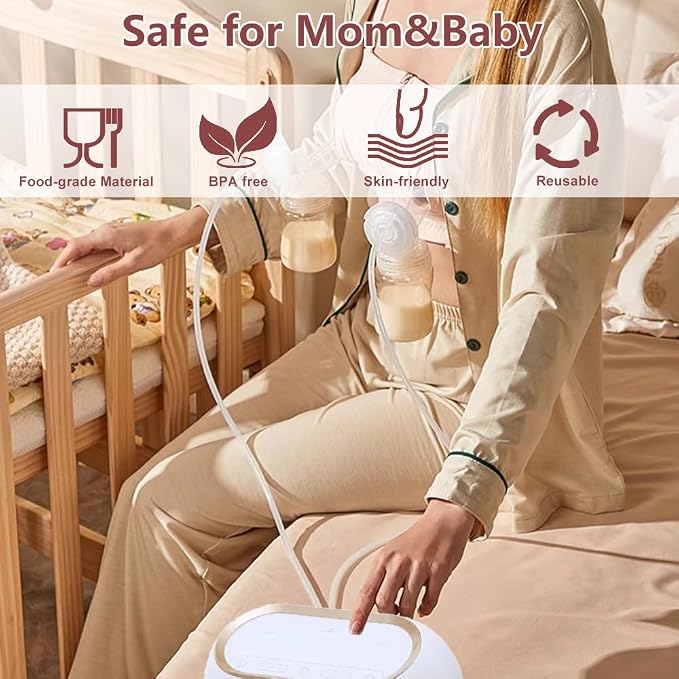 Full Breast Pump Parts with 19mm Oval Soft Rim Flanges and Wide-Mouth Base - Image 8