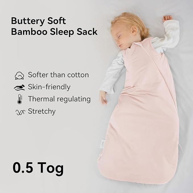 BubblePanda Rayon Made from Bamboo Sleep Sack 2t-3t 0.5 Tog Soft Lightweight - Image 2