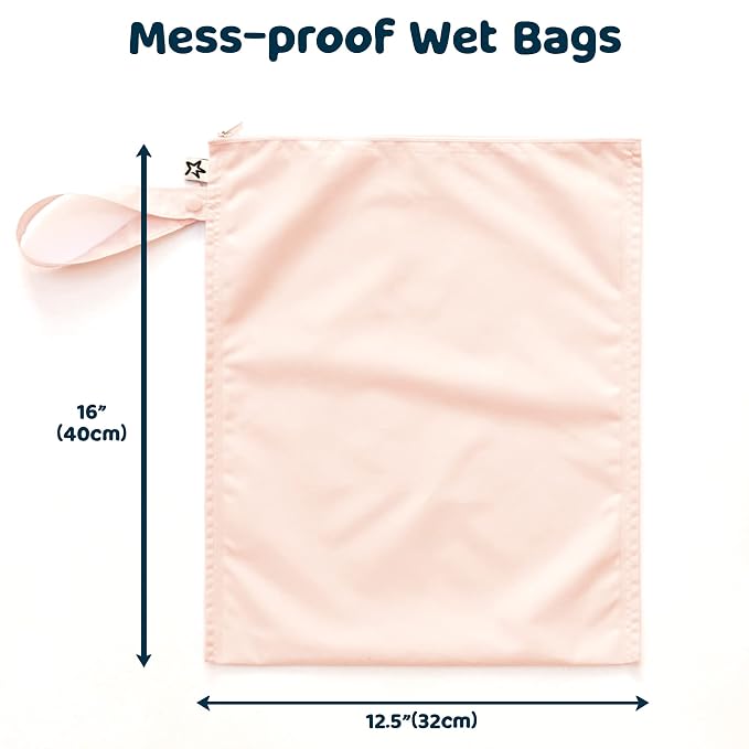Tiny Twinkle Wet Dry Bag – 2 Pack Reusable Waterproof & Mess Proof Wet Bags - Image 4
