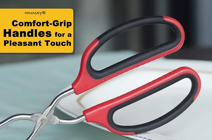 Stainless Steel Scissor Tongs 10-Inch and 12-Inch Set - Image 4