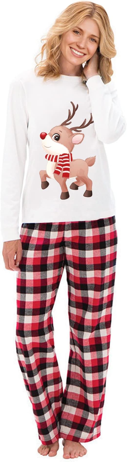 Awoscut Christmas Family Matching Pajamas Christmas Pjs Holiday Nightwear - Image 2