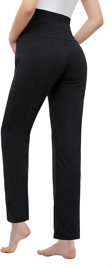 Women's Maternity Pants Casual Loose Wide/Straight Leg Comfy Palazzo Lounge - Image 4