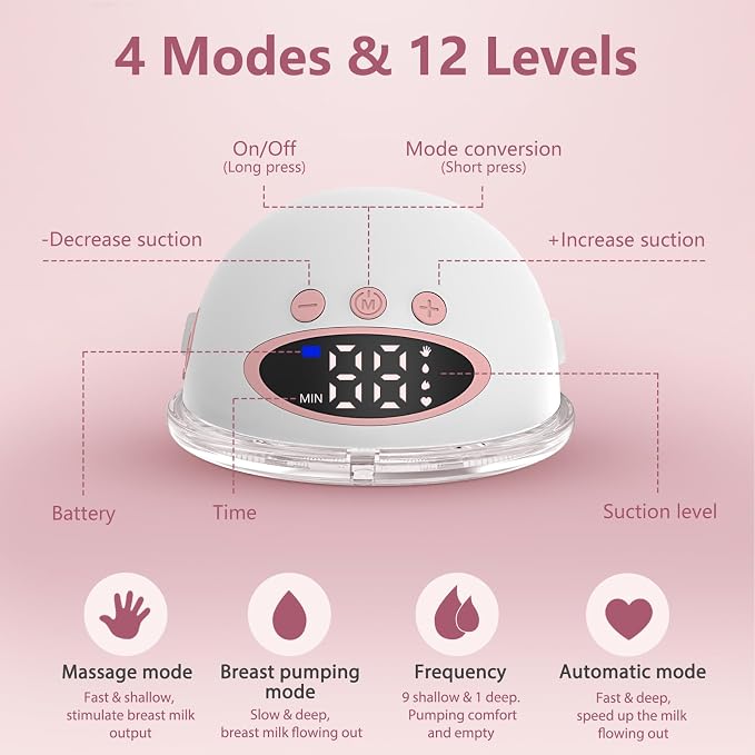 Double Wearable Electric Breast Pump, Hands-Free Breastfeeding Pump - Image 2