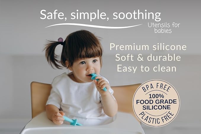 Growing Love Baby Spoons Set, Self Feeding 6 months, Baby utensils, training - Image 6