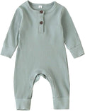 Kuriozud Newborn Infant Unisex Baby Boy Girl Clothes Button Romper Jumpsuit by Kuriozud