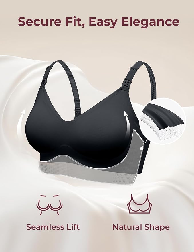 Momcozy Nursing Bras for Breastfeeding, YN21 Seamless Ultra Comfort Maternity - Image 3