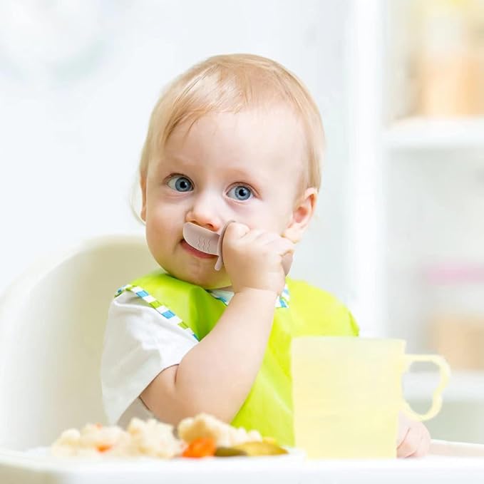 PandaEar 4 Pack Silicone Baby Spoons Forks Feeding Set, Toddler Utensils Baby - Image 7
