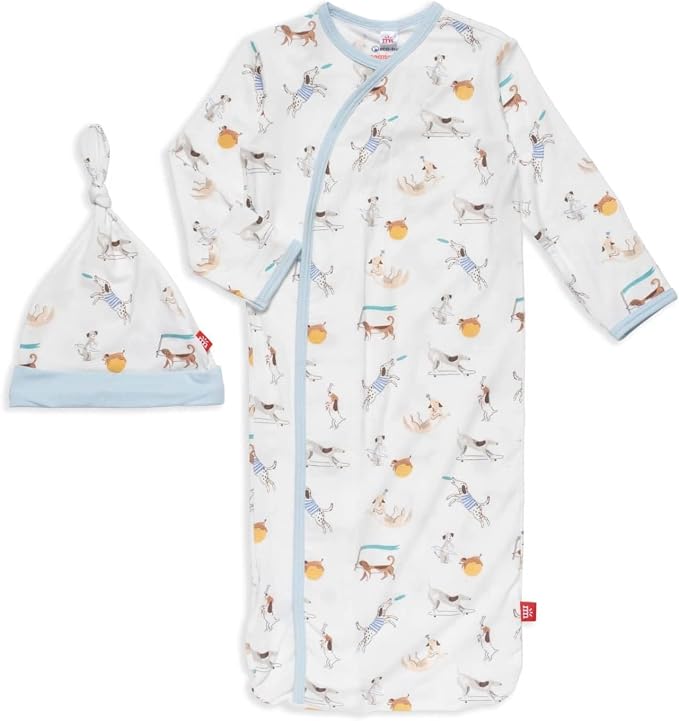 Magnetic Me Modal Newborn Sleeper Gown & Hat Set | Silky Soft Modal Fabric by magneticme