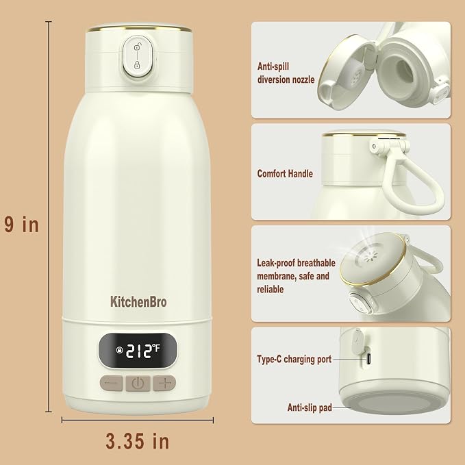 Portable Bottle Warmer for Travel-Various Heating Modes for Breast Milk& - Image 6