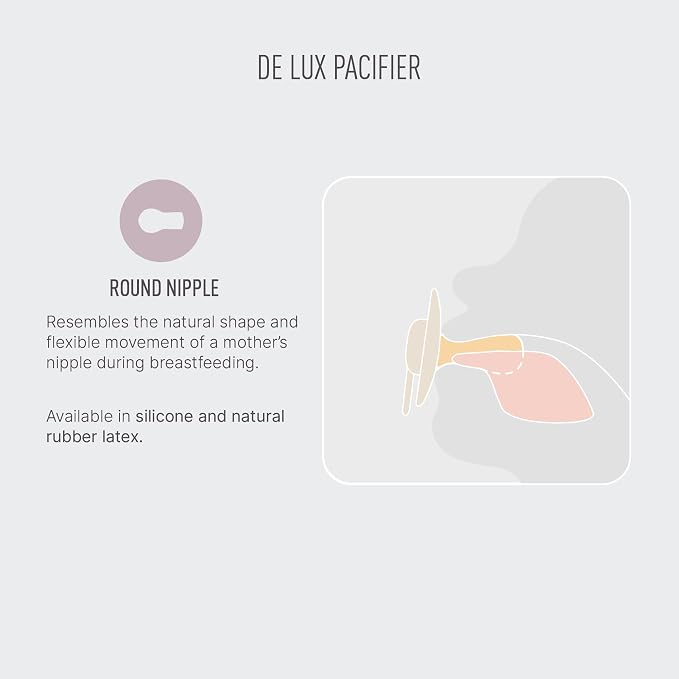 BIBS Pacifiers - De Lux Collection | BPA-Free Round Nipple | Silicone | Made in - Image 3