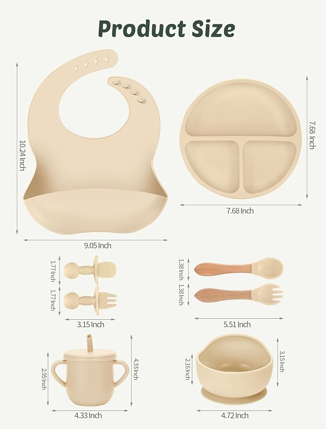 24 PCS Silicone Baby Feeding Set, Baby Led Weaning Supplies Includes Suction - Image 6