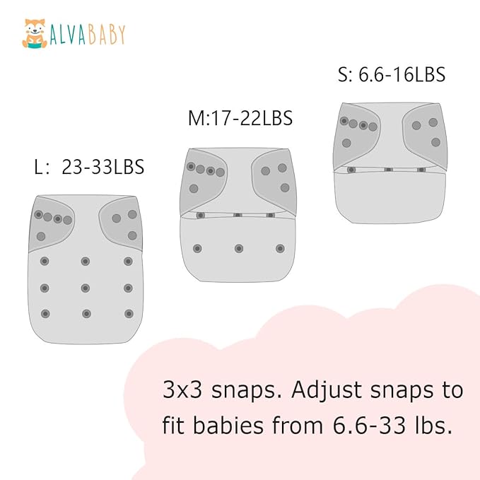 ALVABABY 6 Pack Cloth Diaper - Image 4