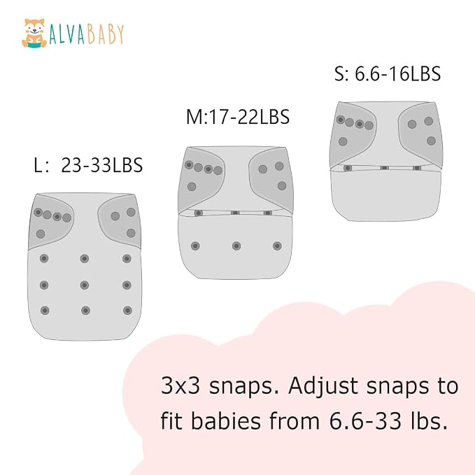 ALVABABY Baby Cloth Diaper 6 Pack - Image 4