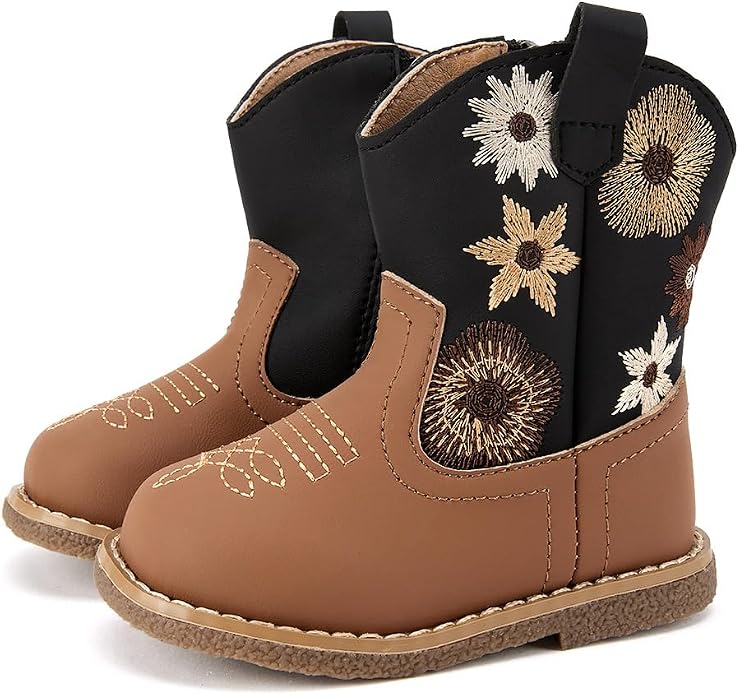 BMCiTYBM Baby Cowboy Cowgirl Boots Infant Western Shoes Boys Girls Round Toe by BMCiTYBM