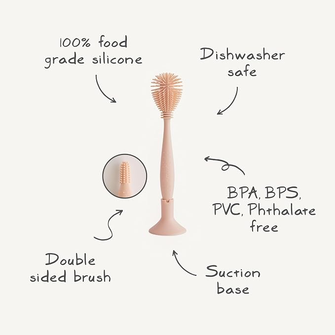 mushie Baby Bottle Brush | Soft Silicone - Image 2