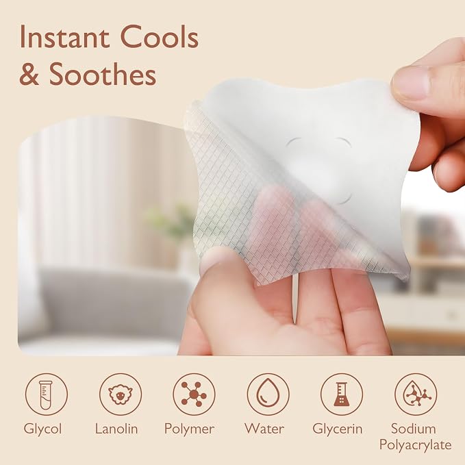 Hydrogel Nipple Gel Pads for Breastfeeding: Soothing Nursing Pads Reusable - Image 4