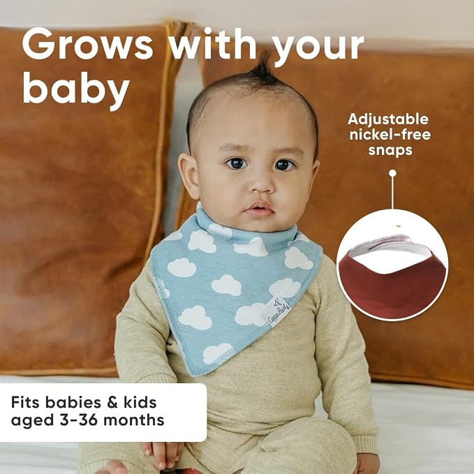Copper Pearl 4 Pack Soft Cotton Baby Bibs - Image 5