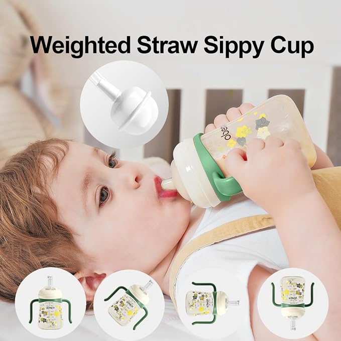 PPSU No Spill Sippy cups, Weighted Straw Toddler Water Bottle - Image 6