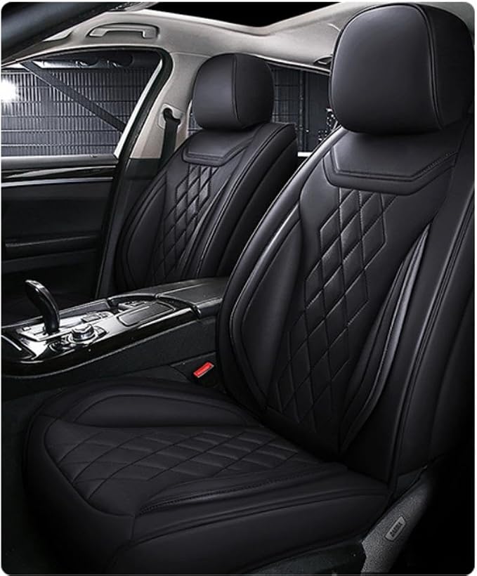 Leather Car Seat Covers for Volkswagen Atlas 2019-2023 Waterproof, Breathable by ijesign