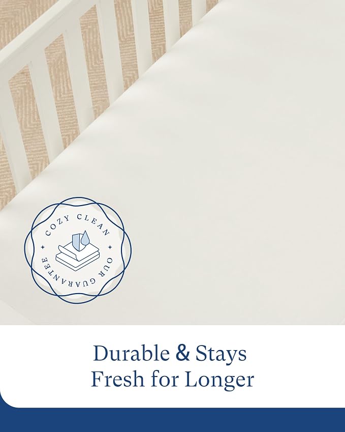 PurComfy Supersoft Crib Sheets for Boys Girls, Premium Bamboo Viscose Buttery - Image 3