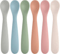 6 Pack Silicone Baby Spoons, Baby Spoons Self Feeding 6 Months+, BPA Free by Eascrozn