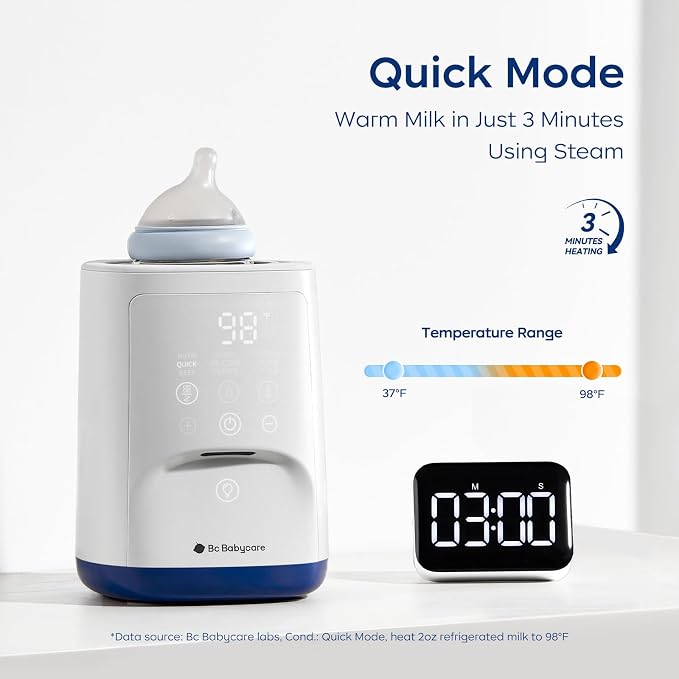 Bc Babycare Bottle Warmer, 10-in-1 Fast Baby Milk Warmer - Image 7