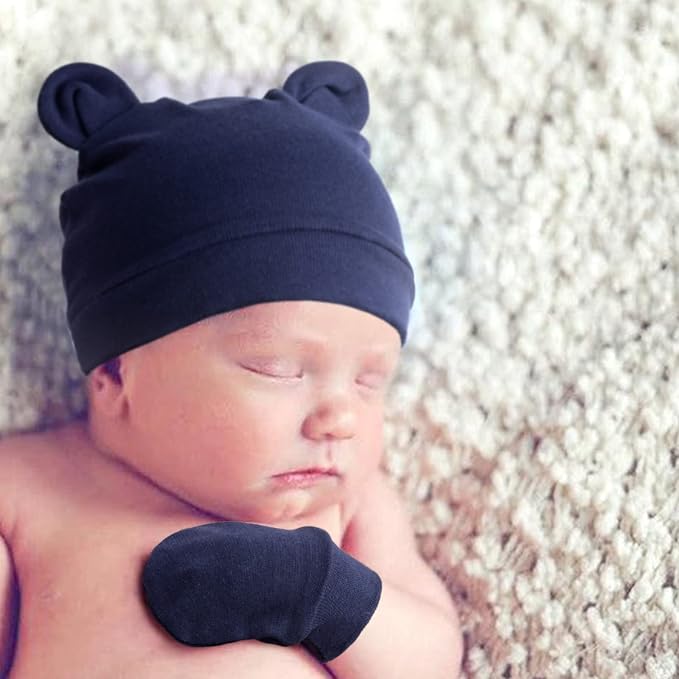 DRESHOW BQUBO 8 Pack Unisex Baby Beanie Hat Infant Toddler Kid Hats Baby Soft - Image 2