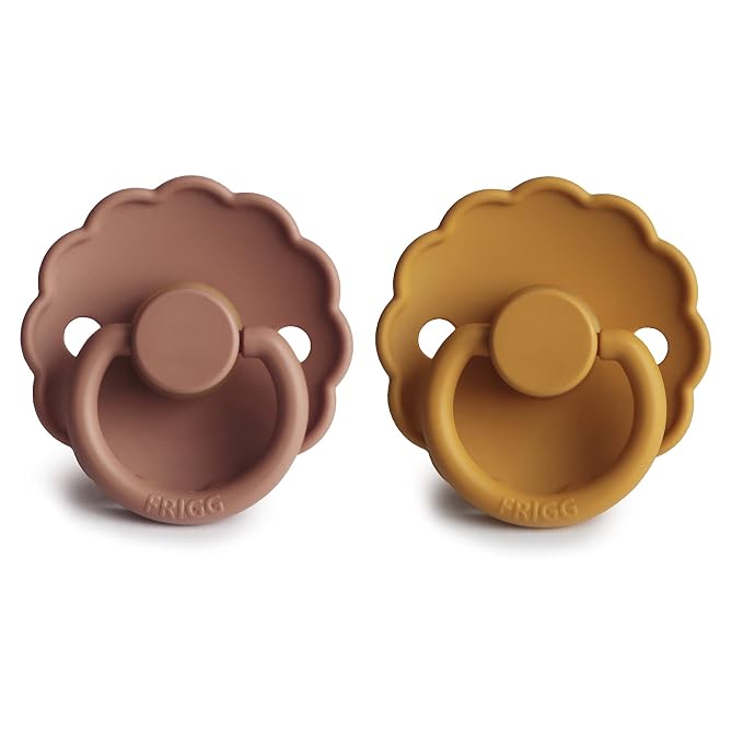 FRIGG Daisy Natural Rubber Baby Pacifier | Made in Denmark | BPA-Free 2-Pack - Image 2