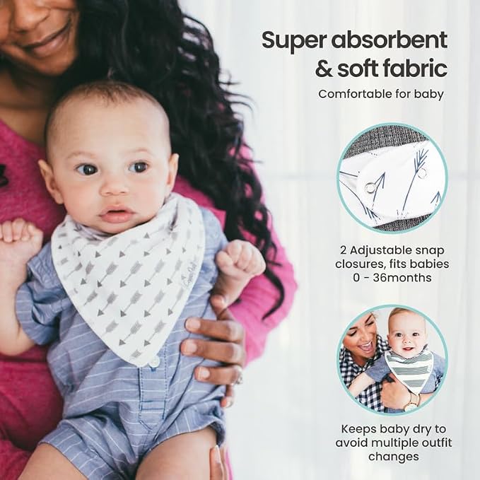 Copper Pearl 4 Pack Soft Cotton Baby Bibs - Image 4