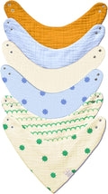 Bandana Bibs - 100% Organic Premium Muslin Cotton, 7-Layers by NINTARABABY