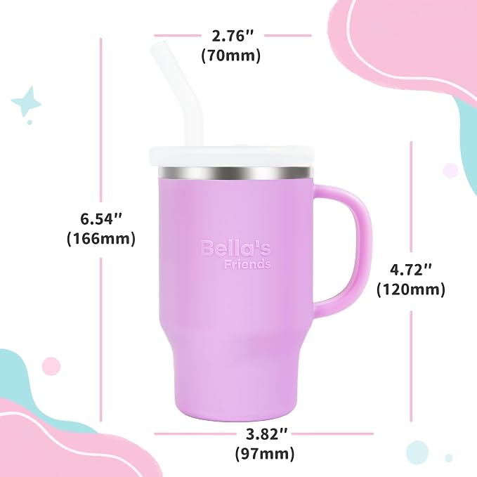Bella's Friends Handy Mini Tumbler – Adorable 9 oz Toddler Sippy Cup, Stainless - Image 3