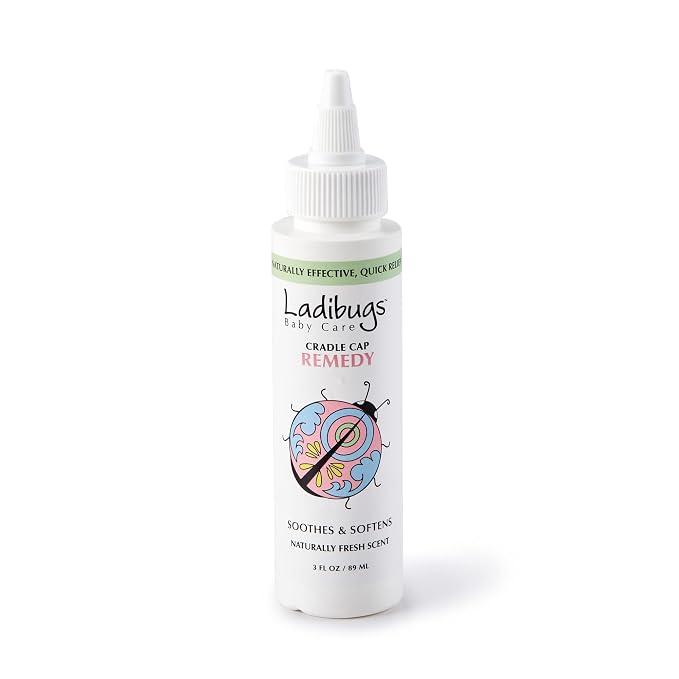 Ladibugs Cradle Cap Remedy Kit, 3oz | Includes Cradle Cap Serum & Fine-Toothed - Image 5